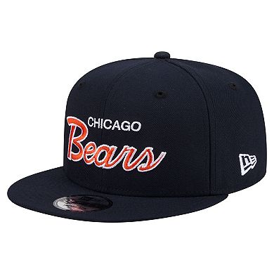 Men's New Era Navy Chicago Bears Core Team Script 9FIFTY Snapback Hat