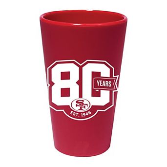 WinCraft San Francisco 49ers 80th Anniversary 16oz. Silicone Pint Glass