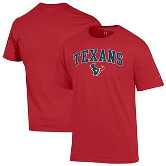 Men's Champion Red Houston Texans Arch Over Logo T-Shirt