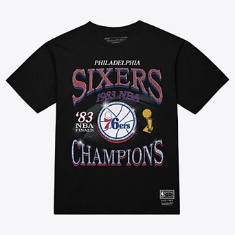 Men's Mitchell & Ness Black Philadelphia 76ers Champions Era T-Shirt