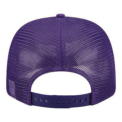 Men's New Era Purple Washington Huskies Patched 9SEVENTY Trucker Adjustable Hat