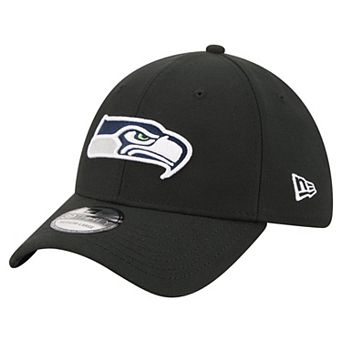 Men's New Era Black Seattle Seahawks Core Team 39THIRTY Flex Hat