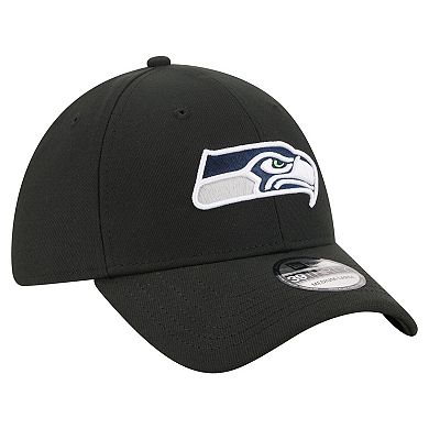 Men's New Era Black Seattle Seahawks Core Team 39THIRTY Flex Hat