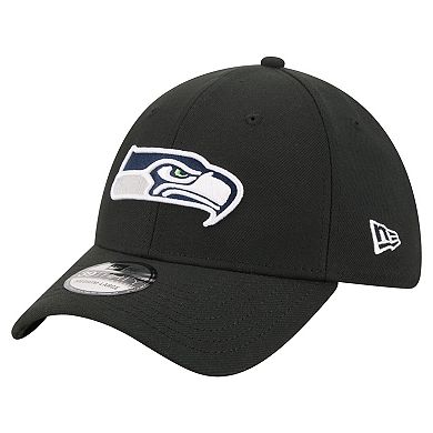 Men's New Era Black Seattle Seahawks Core Team 39THIRTY Flex Hat
