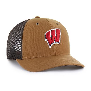 Unisex Carhartt x '47 Brown Wisconsin Badgers Trucker Adjustable Hat