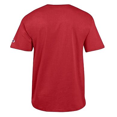 Men's Champion Red Atlanta Falcons Arch Over Logo T-Shirt
