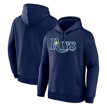 Men's Logo Athletic Navy Tampa Bay Rays Wordmark Hoodie