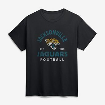 Men's Logo Athletic Black Jacksonville Jaguars Vintage Arch T-Shirt