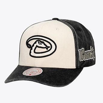 Unisex Mitchell & Ness Cream/Black Arizona Diamondbacks Snow Block Pro Crown Snapback Hat