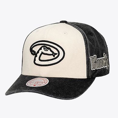 Unisex Mitchell & Ness Cream/Black Arizona Diamondbacks Snow Block Pro Crown Snapback Hat