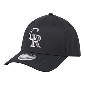 Men's New Era Black Colorado Rockies Metallic 39THIRTY M-Crown Flex Hat
