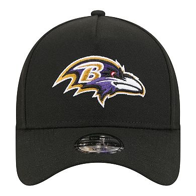 Youth New Era Black Baltimore Ravens 9FORTY A-Frame Adjustable Hat