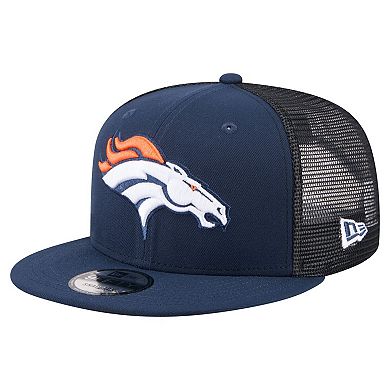 Men's New Era Navy Denver Broncos Core Team 9FIFTY Trucker Snapback Hat