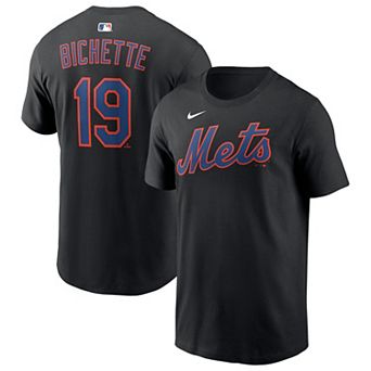Men's Nike Bo Bichette Black New York Mets Name & Number T-Shirt