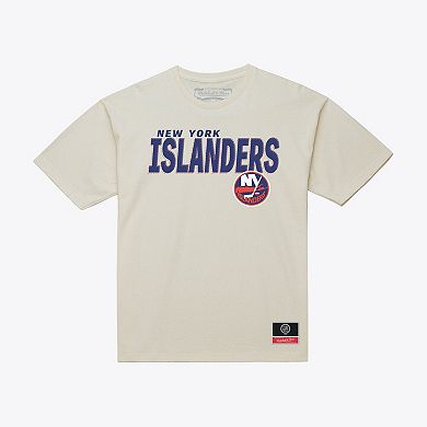 Men's Mitchell & Ness Cream New York Islanders Core Plus T-Shirt