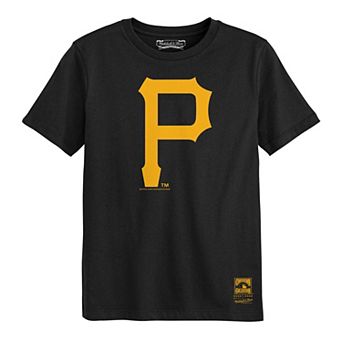 Preschool Mitchell & Ness Black Pittsburgh Pirates Retro Logo T-Shirt