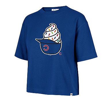 Women's '47 Royal Chicago Cubs Ice Cream Helmet T-Shirt