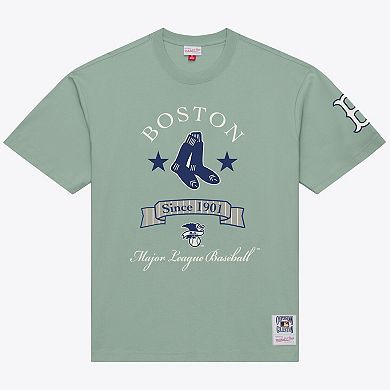 Men's Mitchell & Ness Green Boston Red Sox Yacht Rock T-Shirt