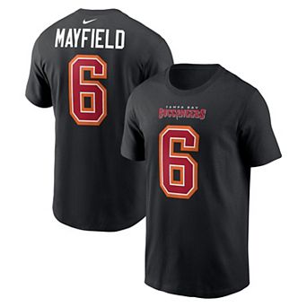 Men's Nike Baker Mayfield Black Tampa Bay Buccaneers Carbon Name & Number T-Shirt