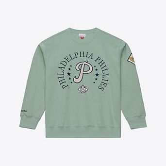 Men's Mitchell & Ness Green Philadelphia Phillies Yacht Rock Fleece Sweatshirt