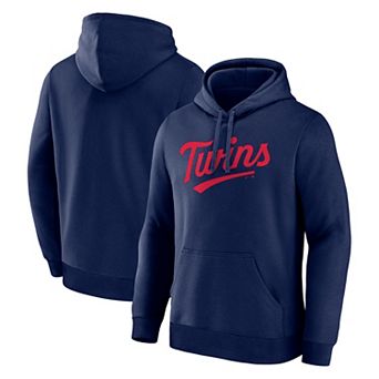 Men's Logo Athletic Navy Minnesota Twins Wordmark Hoodie