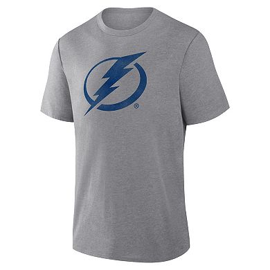 Men's Fanatics Heather Gray Tampa Bay Lightning Elevated Tri-Blend T-Shirt