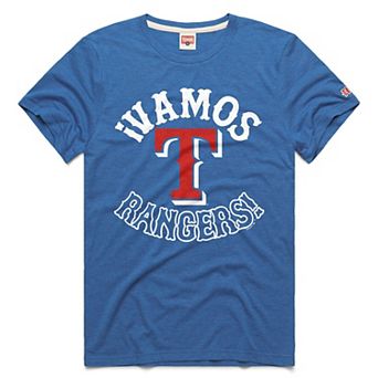 Men's Homage Royal Texas Rangers Vamos Tri-Blend T-Shirt