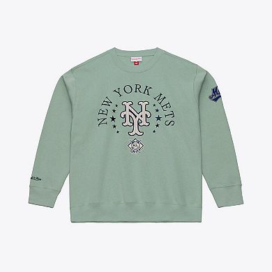 Men's Mitchell & Ness Green New York Mets Yacht Rock Fleece Sweatshirt