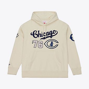 Men's Mitchell & Ness Cream Chicago Cubs Yacht Rock Fleece Hoodie