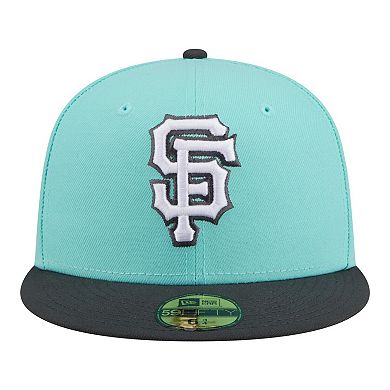 Men's New Era Turquoise/Charcoal San Francisco Giants Two-Tone Color Pack 59FIFTY Fitted Hat