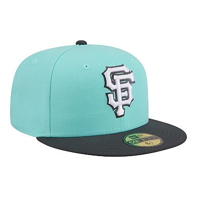 Men's New Era Turquoise/Charcoal San Francisco Giants Two-Tone Color Pack 59FIFTY Fitted Hat