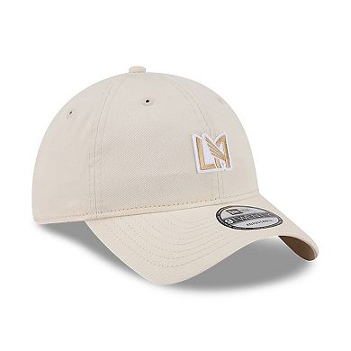 Men's New Era Beige LAFC Micro Team Logo 9TWENTY Adjustable Hat