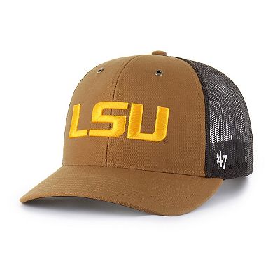 Unisex Carhartt x '47 Brown LSU Tigers Trucker Adjustable Hat
