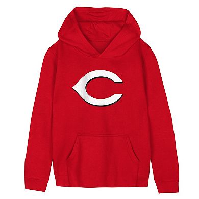 Preschool Outerstuff Red Cincinnati Reds Primary Logo Fleece Hoodie
