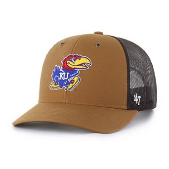 Unisex Carhartt x '47 Brown Kansas Jayhawks Trucker Adjustable Hat