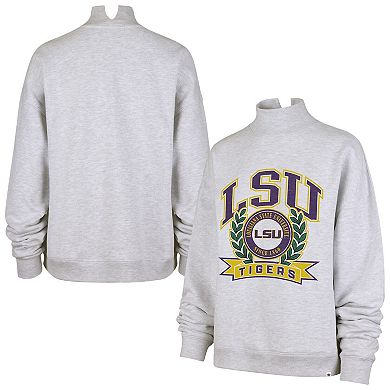Women's '47 Gray LSU Tigers Laurel Arch Mock Neck Sweatshirt