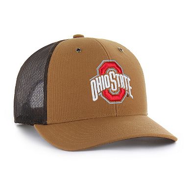 Unisex Carhartt x '47 Brown Ohio State Buckeyes Trucker Adjustable Hat