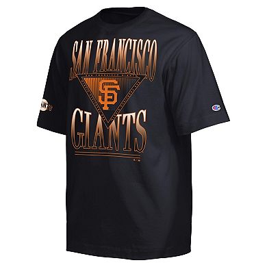 Men's Champion Black San Francisco Giants Traditions Two Locations T-Shirt