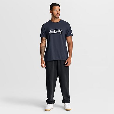 Men's Nike College Navy Seattle Seahawks Essential Logo T-Shirt