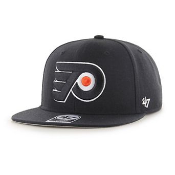 Men's '47 Black Philadelphia Flyers No Shot Captain Snapback Hat