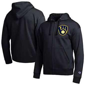 Men's Champion Black Milwaukee Brewers All-Star Full-Zip Hoodie