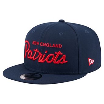 Men's New Era Navy New England Patriots Core Team Script 9FIFTY Snapback Hat