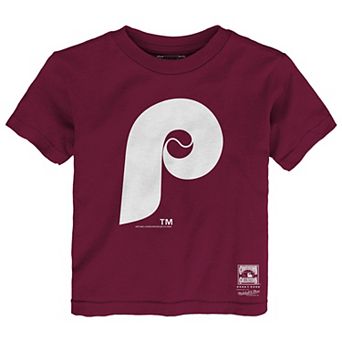Toddler Mitchell & Ness Burgundy Philadelphia Phillies Retro Logo T-Shirt