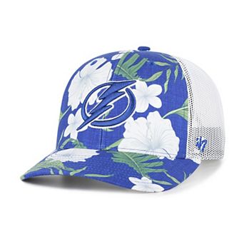 Men's '47 Royal/White Tampa Bay Lightning Beach Side Adjustable Trucker Hat