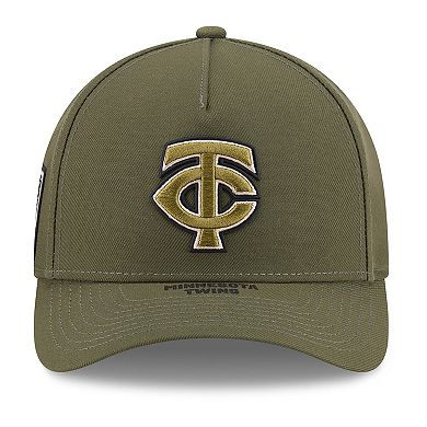 Youth New Era Olive Minnesota Twins 2026 Armed Forces Day 9FORTY M-Crown Adjustable Hat