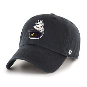 Men's '47 Black Pittsburgh Pirates Ice Cream Helmet Clean Up Adjustable Hat