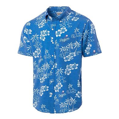 Men's Reyn Spooner Royal Los Angeles Dodgers Big & Tall Kekai Performance Tri-Blend Button-Down Shirt