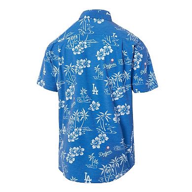 Men's Reyn Spooner Royal Los Angeles Dodgers Big & Tall Kekai Performance Tri-Blend Button-Down Shirt