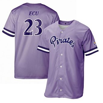 Men's adidas Purple ECU Pirates Replica Baseball Jersey