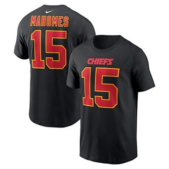 Men's Nike Patrick Mahomes Black Kansas City Chiefs Carbon Name & Number T-Shirt